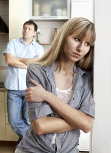 Conflict between man and woman at home